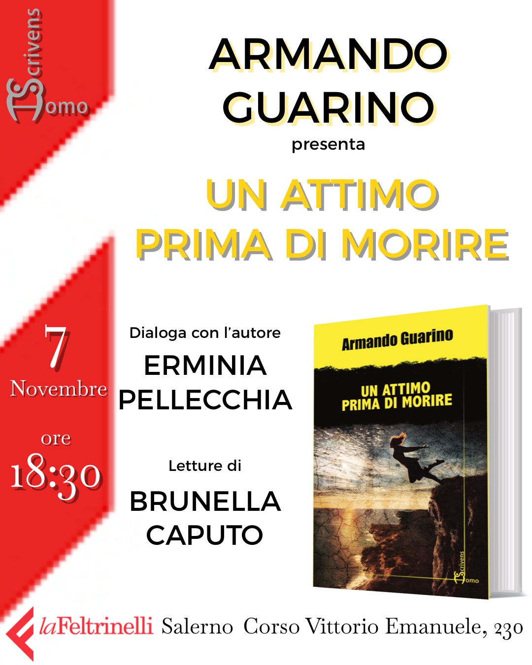 “Un Attimo Prima Di Morire” Ospite Alla Feltrinelli Di Salerno!