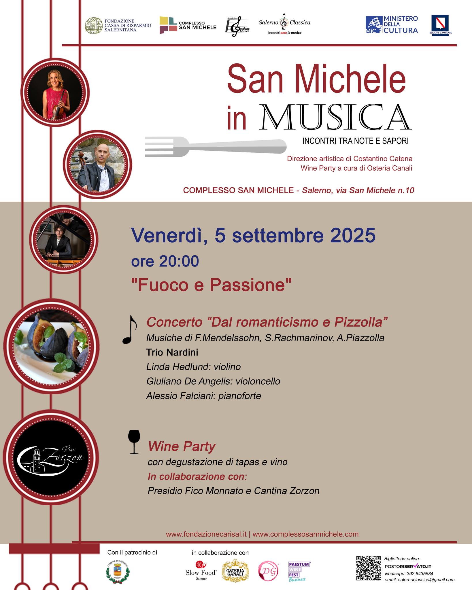 Fuoco E Passione, Concerto "Dal Romanticismo A Paizzolla" E A Seguire Wine Party Tematico 